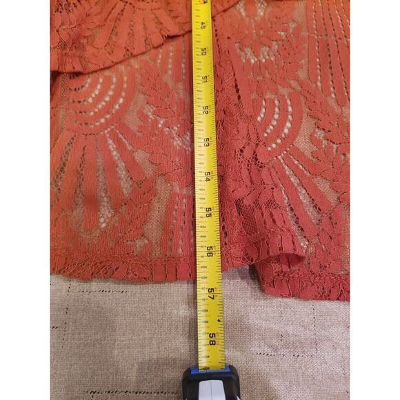 Maurice Women's XL  Rusty Brown Lace Sleeveless Fit & Flare Maxi‎ Dress - Picture 11 of 12